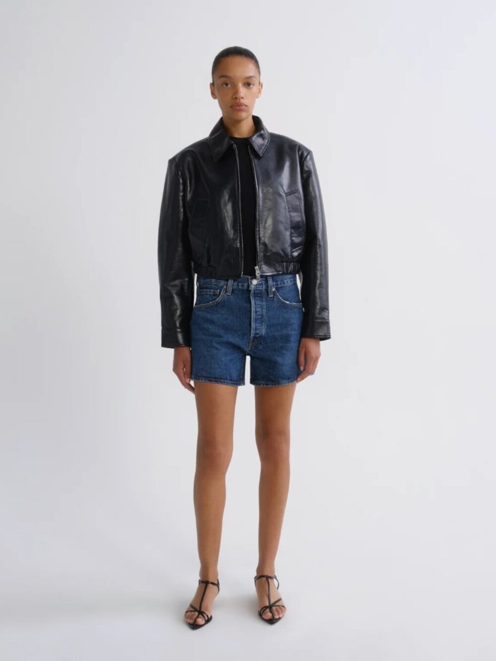 AGOLDE Parker Long Denim Shorts — Color: Enamour, Size 31
